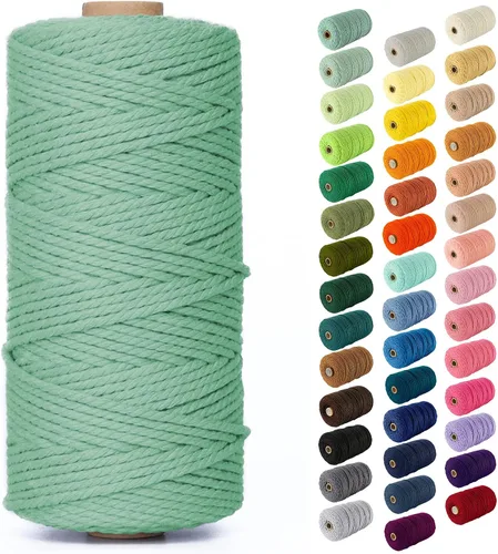 Vista 154 de Nook Theory Hilo de macramé de 3mm 109 yardas - Cuerda de macramé suave de 4mm, 5mm perfecta para nudos - Suministros de macramé para colgadores