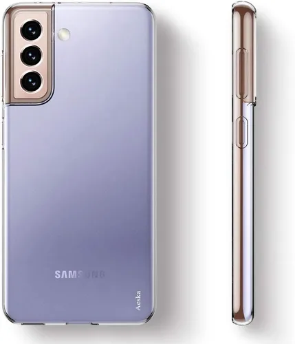 Vista 3 de Funda para Samsung Galaxy S21 Plus, ultra delgada y flexible, TPU resistente a los arañazos, gel de goma suave de silicona protectora transparente