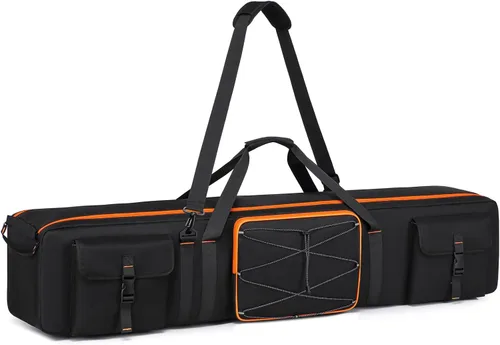 Vista 8 de Estuche de transporte para trípode, soporte de luz de trípode y bolsa de kit de iluminación para fotografía, bolsa de transporte grande