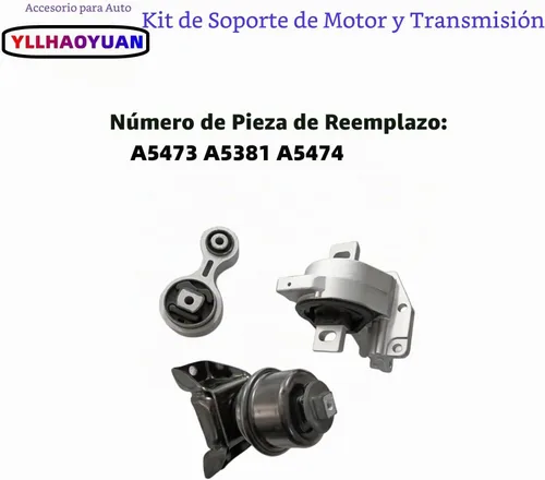Vista 3 de Conjunto de soportes de motor 3 piezas compatible con 2006 2007 2008 2009 Fo-rd Fusion 2.3L/3.0L Mercury Milan A5473 A5381 A5474 Para Mercury
