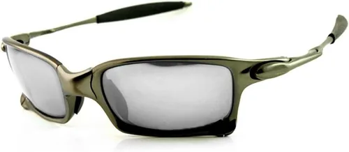 Vista 2 de Gafas de sol cuadradas deportivas superiores Marco de metal de aleación polarizada Iridium Mirror Riding