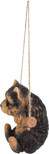 Vista 2 de Cachorro colgante Yorkshire Terrier, negro
