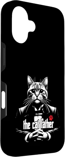 Vista 3 de The Catfather Fathersday Funny Gifts Best Birthday Cat Dad Case for iPhone 16
