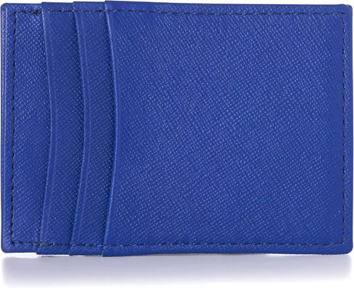 Vista 6 de Alpine Swiss Billetera minimalista de cuero de grano superior para hombre con bolsillo frontal
