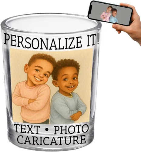 Vista 10 de Vaso de chupito personalizado para cumpleaños número 21 de 2.5oz, detalle divertido con foto personalizada, regalo de bebida personalizado