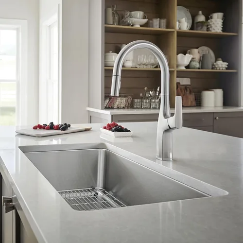 Vista 5 de BLANCO, Fregadero de cocina FORMERA de acero inoxidable 442763 con un solo tazón, 33 x 18 pulgadas
