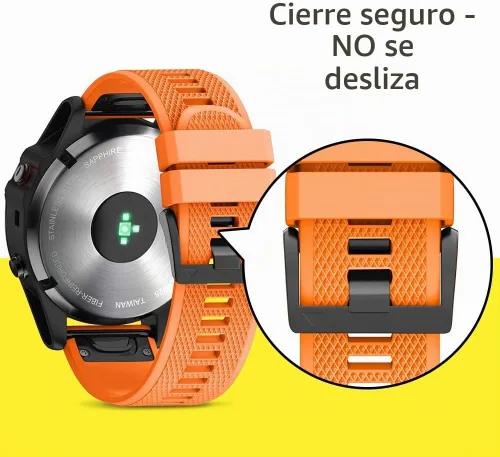 Vista 4 de ANCOOL para Banda de reloj Fenix 5/6/7 de 22mm de silicona suave Compatible con Garmin Fenix 5 Plus/6 Pro/8 47mm/7 Pro/Approach S60/S62