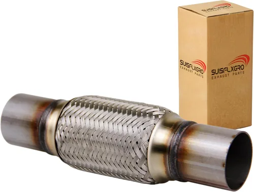Vista 22 de Tubo Flexible de Escape SUISFLXGRO Universal Tipo 100% Acero Inoxidable Para Carga Pesada y Autos (1 PC, 2X8X12)
