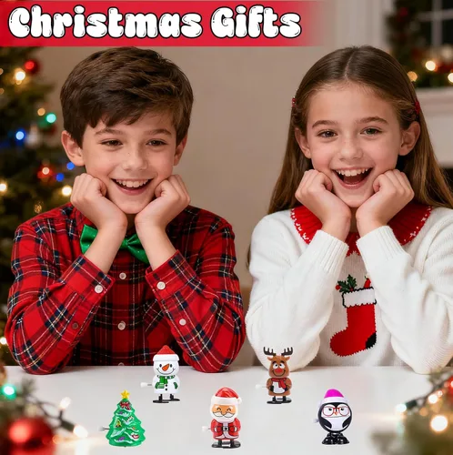 Vista 4 de Paquete de 5 juguetes de Navidad para niños, mujeres, regalos de fiesta, a granel para nietos y niños