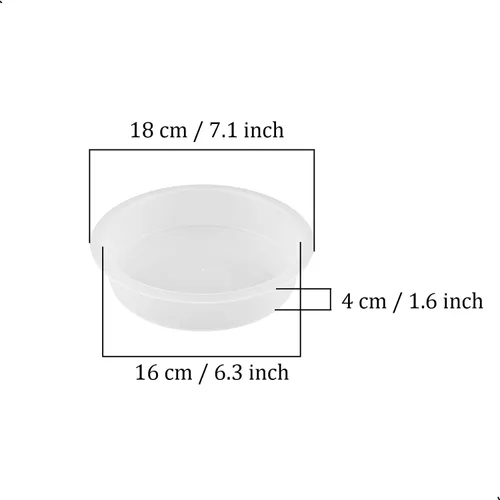 Vista 2 de 2 cuencos redondos de plástico para comederos para pájaros, comedero de semillas de aves silvestres, accesorios para baño de pájaros, bandeja