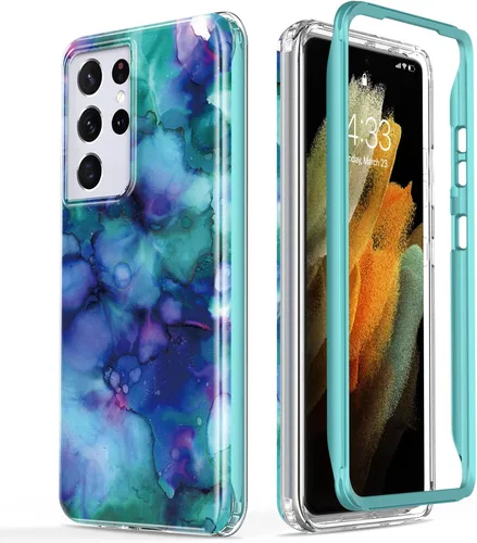 Vista 21 de Esdot Funda para Samsung Galaxy S21 Ultra, Grado Militar Pasa Prueba de Caída de 21 pies, Cubierta Resistente con Diseños de Moda para Mujeres