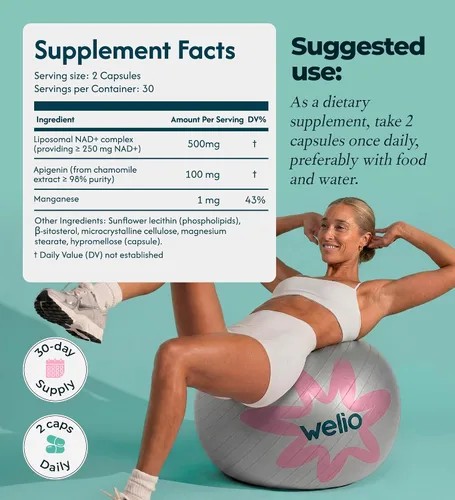 Vista 9 de Suplemento liposomal NAD 601mg NAD+ de alta pureza probado por terceros Anti-envejecimiento y salud celular Alternativa de suplemento NMN