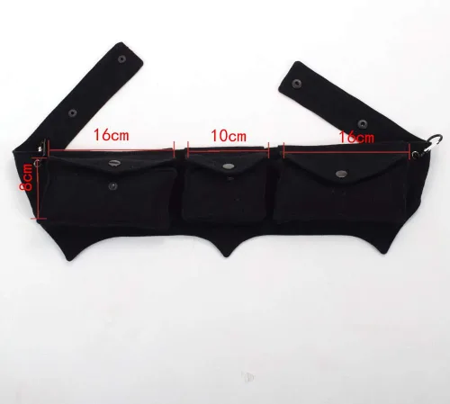 Vista 5 de GRACEART Burning Man - Cinturón de lona de algodón Steampunk Travel Utility Belt Ren Faire, Negro