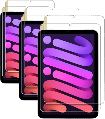 Vista 9 de ProCase Paquete de 1 protector de pantalla para iPad Mini 7 (A17 Pro) 2024 y iPad Mini 6 2021 de 8.3 pulgadas, protector de película de vidrio