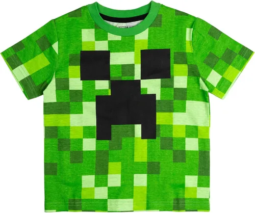 Vista 7 de Minecraft Paquete de 3 camisetas gráficas de manga corta para niños de Mobs