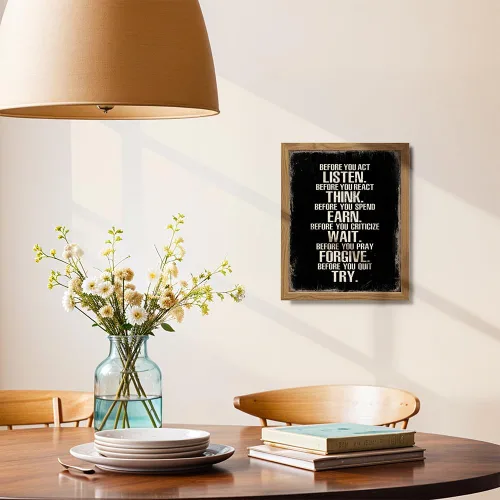 Vista 4 de Arte de Pared con Citas Inspiradoras ENMARCADO - Decoración de Pared con Citas Positivas - Citas Inspiradoras - Regalos Inspiradores - Dichos