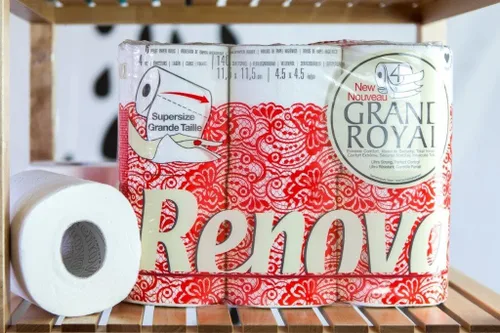 Vista 2 de Renova Papel higiénico Grand Royal de 4 capas - 18 rollos premium extra grandes