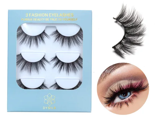 Vista 12 de DYSILK Pestañas postizas de visón – Pestañas postizas de aspecto natural, 16 pares de pestañas 6D, 4 estilos mezclados, largas, sintéticas