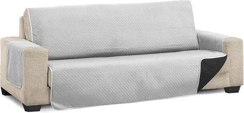 Vista 11 de Martina Home Diamond Quilted Sofa Cover Reversible Beige Brown 4 Seater 190cm