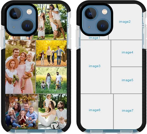 Vista 12 de Funda de teléfono personalizada para iPhone 13 Mini, funda personalizada de fotos de collage de múltiples imágenes, resistente a los arañazos, a