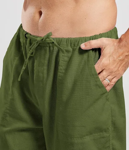 Vista 4 de utcoco Qiuse - Pantalones de playa con cintura elástica para hombre