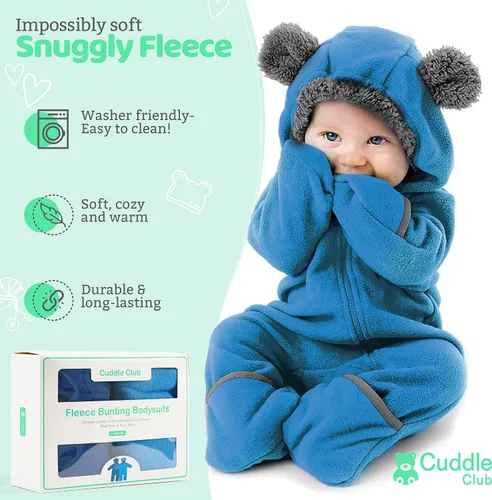 Vista 86 de Enterizo de vellón para bebé, rómper de una sola pieza con capucha para niños, ropa para exteriores, chaqueta infantil