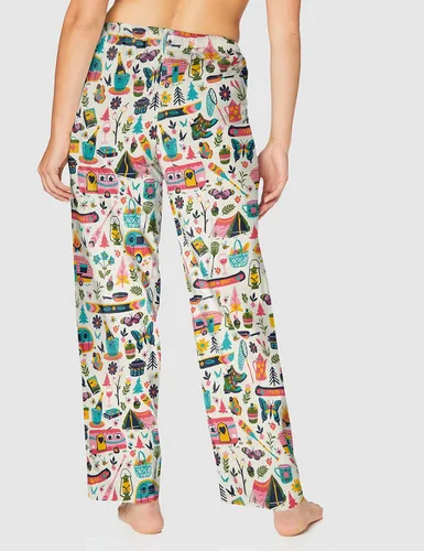 Vista 3 de Little Blue House by Hatley - Pantalones de pijama para mujer, color glamping, talla S, Glamping
