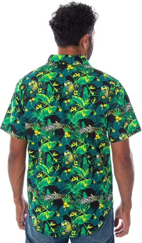 Vista 2 de Star Wars Millennium Falcon and R2-D2 Tropical Hawaiian Camisa para hombre