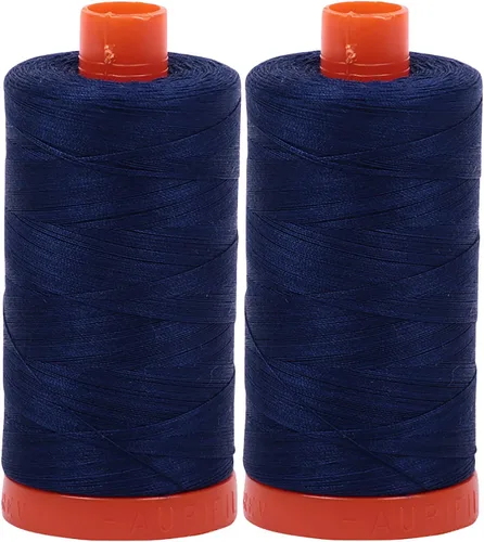 Vista 27 de Aurifil Mako 50wt Hilo 2 Carretes Grandes (Aluminio (2615))