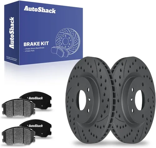 Vista 11 de AutoShack BRK010336134 - Kit de freno delantero de repuesto para Chevrolet Equinox Captiva Sport Saturn Vue Pontiac Torrent FWD con pastillas