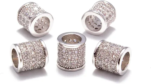 Vista 29 de AD Beads Pulsera de cuentas de zircón con tachuelas de strass