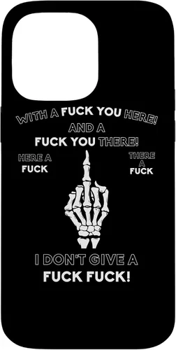 Vista 21 de Skeleton Middle Finger F You Pun Adult Humor Novelty Gifts Case for iPhone 17