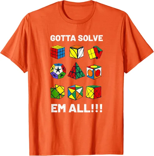 Vista 73 de Camiseta competitiva Puzzle Cube Gotta Solve Em All Speed Cubing