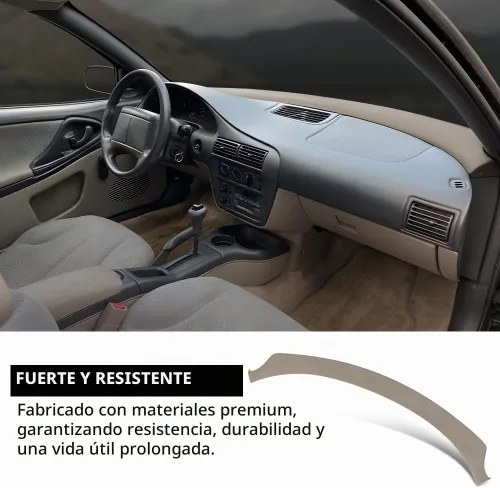 Vista 5 de GRAND ORANGE Bisel moldeado de TPE para tablero de instrumentos, compatible con Chevy Cavalier 1995-2005, cubierta de tablero, beige