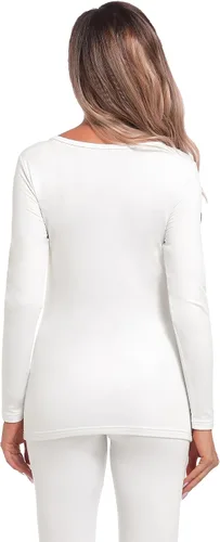 Vista 2 de INNERSY Ropa interior térmica para mujer, manga larga, capa base, camisas ligeras