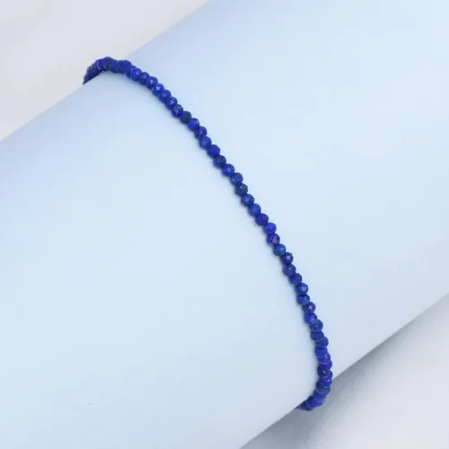 Vista 6 de Gempires - Tobillera ligera hecha a mano con cuentas, diseño clásico, hipoalergénica, chapada en plata de 11 pulgadas, regalo único para uso diario