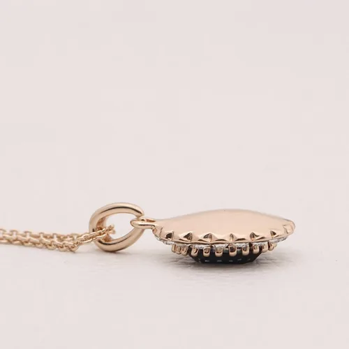 Vista 7 de Collar con colgante de cristal de Swarovski en forma ovalada, joyería de moda para mujer, Cristal, cristal
