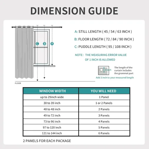 Vista 6 de Joydeco Juego de 2 paneles de cortinas traslúcidas blancas de 84 pulgadas de largo, cortinas traslúcidas de lino con bolsillo para barra