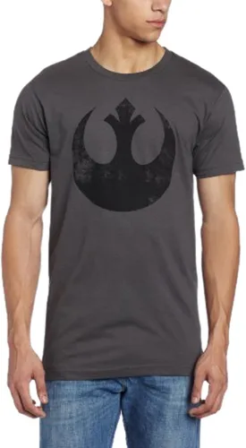 Vista 2 de Star Wars Old Rebel Alliance Distressed Logo Adulto Tank parte superior Carbón vegetal