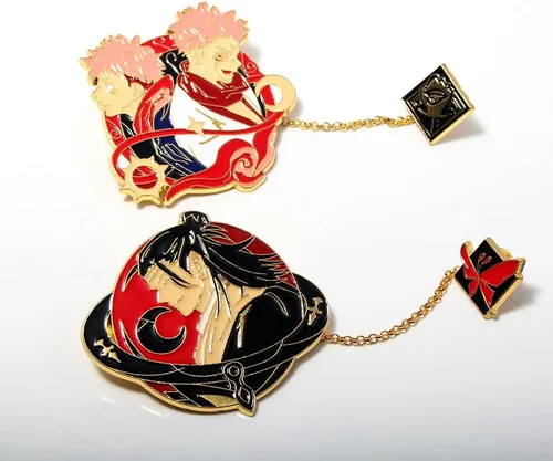Vista 8 de JJK Megumi & Gojo Enamel Pin - Anime Figure Pins - Christmas Gifts for Kids Girls Teens Women Men and Anime Lovers