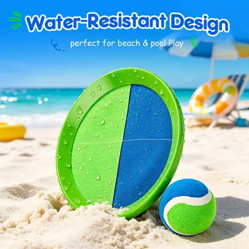 Vista 2 de Juego de pelota para lanzar y atrapar, juego de bolas adhesivas mejoradas para niños y niños pequeños, resistente y resistente al agua, juguete