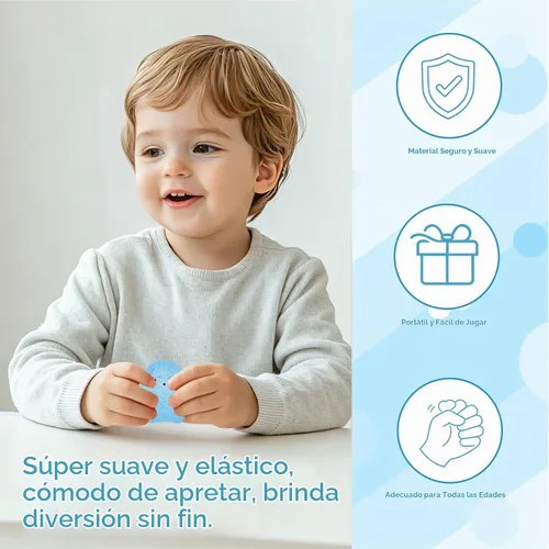 Vista 5 de Juguete squishys para perro, juguete de levantamiento lento con purpurina Perro azul