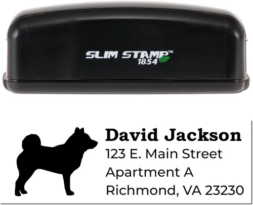 Vista 268 de Airedale Terrier Address Stamp, Custom Airedale Terrier Hand Stamp for Dog Lovers, Duo Rubber Return Address for Pet Owners Montaje manual Duo