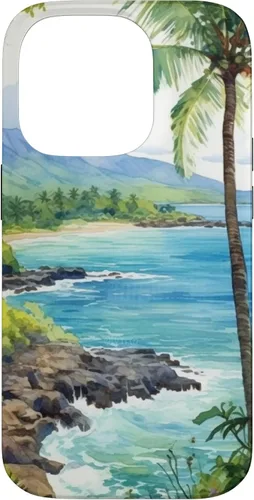 Vista 17 de Tropical Hawaii Forest Beach Ocean Art Aesthetic Case for iPhone 16