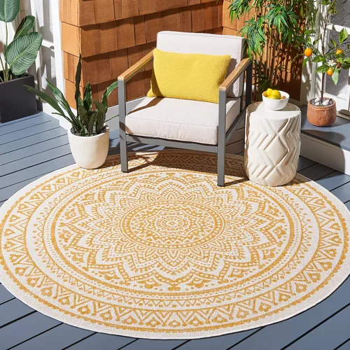 Vista 44 de SAFAVIEH Alfombra lavable al aire libre Courtyard Collection - 2'3" x 5', marfil y verde, no desprende pelusa y fácil limpieza, ideal para patio