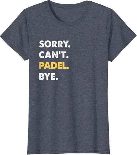Vista 61 de Sorry Can't Padel Bye Funny Camiseta de Padel, Negro