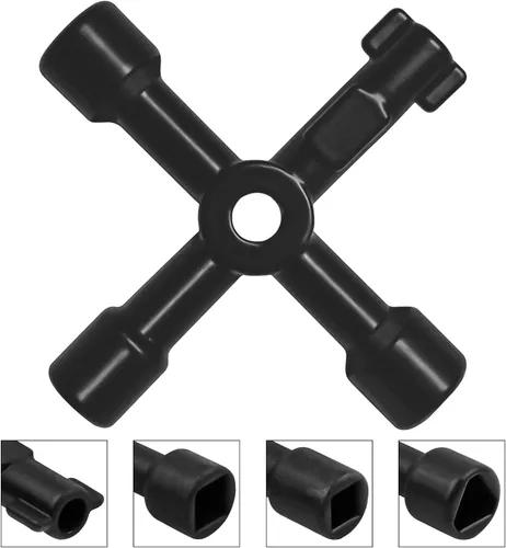 Vista 5 de YOUMI Herramientas marinas multifuncionales Llave de control universal Gabinete Llave dinamométrica Llave cruzada Llave de puerta de tren (negro)