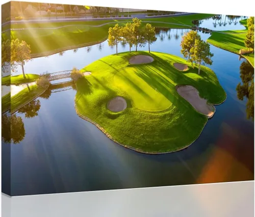 Vista 14 de chenchenArt Augusta - Arte de pared para campo de golf nacional Augusta, campo de golf de 12 hoyos, arte de pared para sala de estar, dormitorio