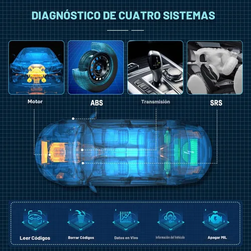 Vista 3 de LAUNCH - Escáner OBD2 CRP123i Lector de código, transmisión del motor SRS ABS herramienta de escaneo automotriz, I/M evaluación de preparación smog