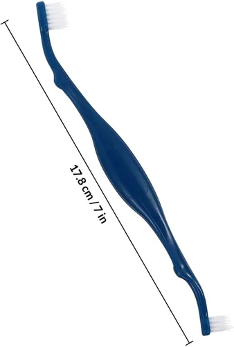 Vista 2 de 3pcs PET Toothbrushes Double Head Design Long Handle for Dog Oral Care